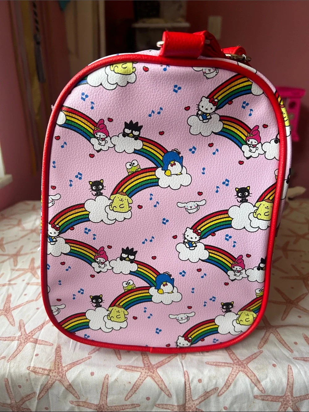 Hello Kitty Rainbow Pink Duffle Bag